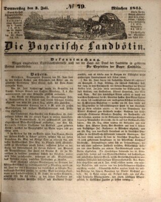 Bayerische Landbötin Donnerstag 3. Juli 1845