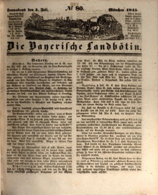 Bayerische Landbötin Samstag 5. Juli 1845