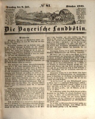 Bayerische Landbötin Dienstag 8. Juli 1845