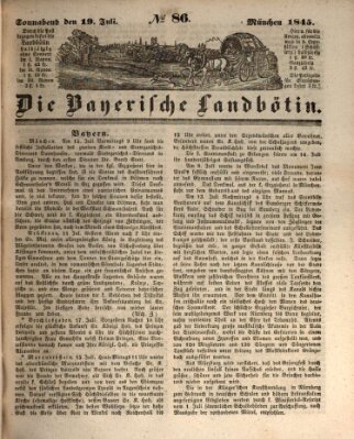 Bayerische Landbötin Samstag 19. Juli 1845