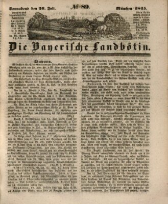 Bayerische Landbötin Samstag 26. Juli 1845