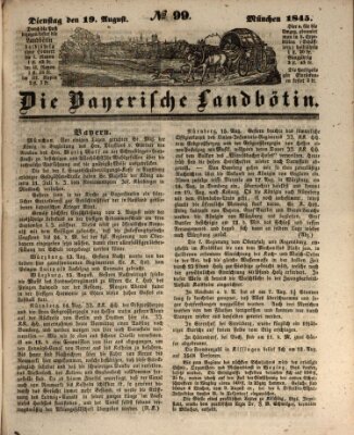 Bayerische Landbötin Dienstag 19. August 1845