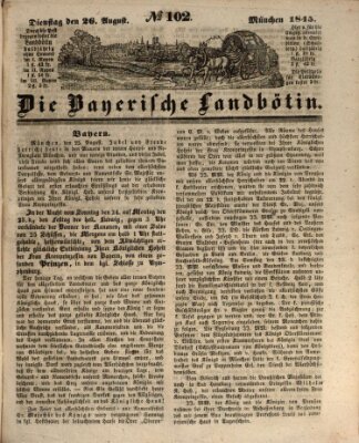 Bayerische Landbötin Dienstag 26. August 1845