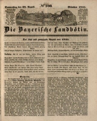 Bayerische Landbötin Donnerstag 28. August 1845