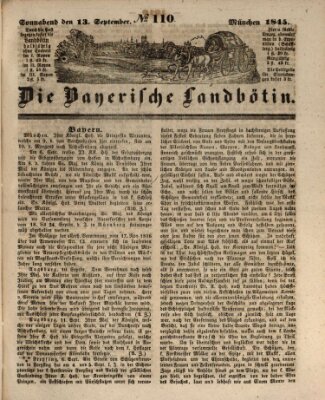 Bayerische Landbötin Samstag 13. September 1845