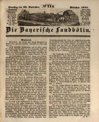 Bayerische Landbötin Dienstag 23. September 1845