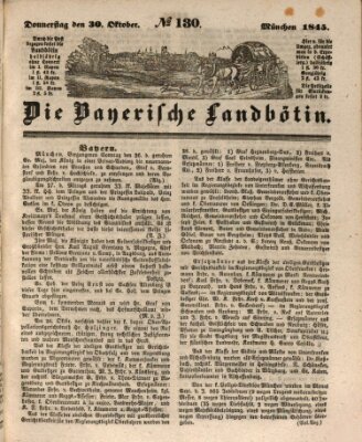 Bayerische Landbötin Donnerstag 30. Oktober 1845