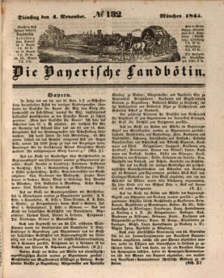 Bayerische Landbötin Dienstag 4. November 1845