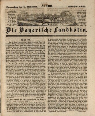 Bayerische Landbötin Donnerstag 6. November 1845