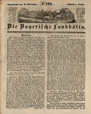 Bayerische Landbötin Samstag 8. November 1845