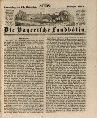 Bayerische Landbötin Donnerstag 27. November 1845