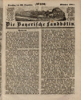 Bayerische Landbötin Dienstag 30. Dezember 1845