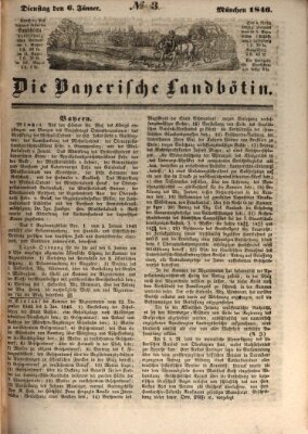 Bayerische Landbötin Dienstag 6. Januar 1846