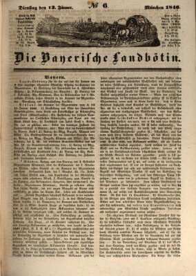 Bayerische Landbötin Dienstag 13. Januar 1846