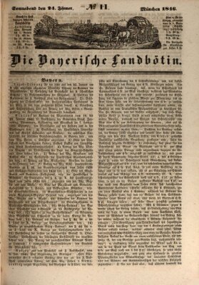 Bayerische Landbötin Samstag 24. Januar 1846