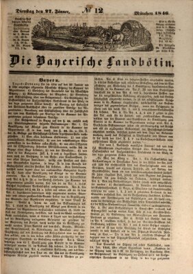 Bayerische Landbötin Dienstag 27. Januar 1846