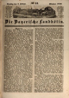 Bayerische Landbötin Dienstag 3. Februar 1846