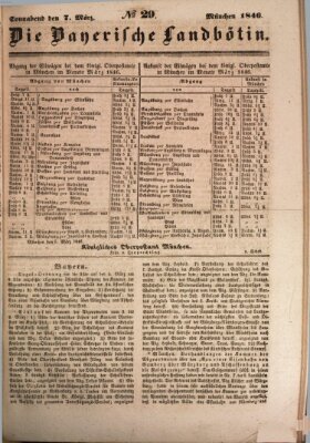 Bayerische Landbötin Samstag 7. März 1846