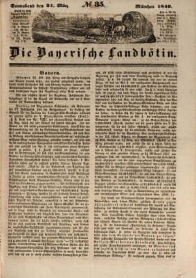 Bayerische Landbötin Samstag 21. März 1846