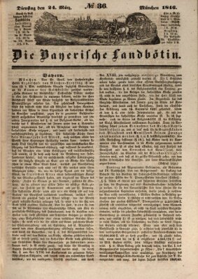 Bayerische Landbötin Dienstag 24. März 1846