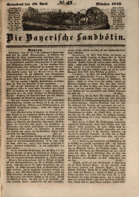 Bayerische Landbötin Samstag 18. April 1846