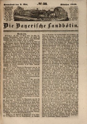 Bayerische Landbötin Samstag 2. Mai 1846