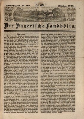 Bayerische Landbötin Donnerstag 14. Mai 1846