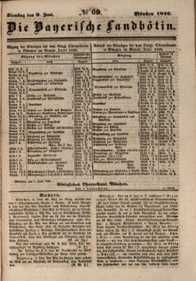 Bayerische Landbötin Dienstag 9. Juni 1846