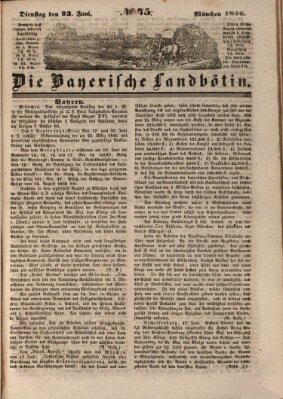 Bayerische Landbötin Dienstag 23. Juni 1846