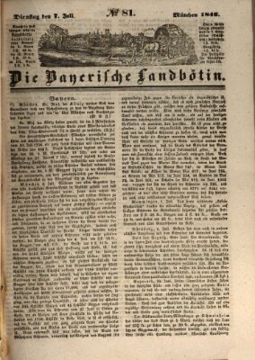 Bayerische Landbötin Dienstag 7. Juli 1846