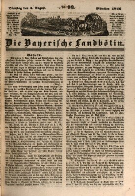 Bayerische Landbötin Dienstag 4. August 1846