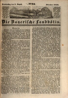 Bayerische Landbötin Donnerstag 6. August 1846