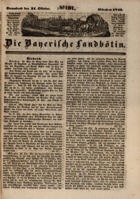 Bayerische Landbötin Samstag 31. Oktober 1846