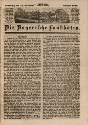 Bayerische Landbötin Donnerstag 12. November 1846