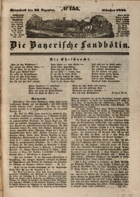 Bayerische Landbötin Samstag 26. Dezember 1846