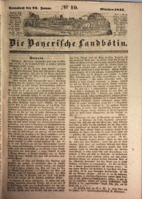 Bayerische Landbötin Samstag 23. Januar 1847