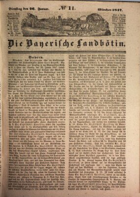 Bayerische Landbötin Dienstag 26. Januar 1847