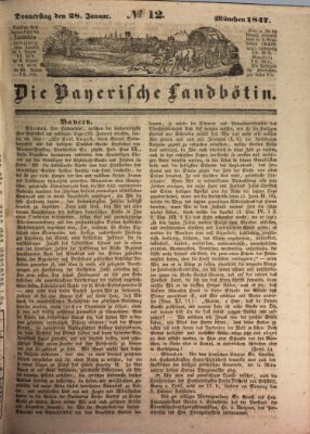 Bayerische Landbötin Donnerstag 28. Januar 1847