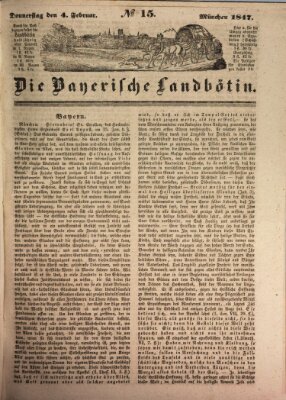 Bayerische Landbötin Donnerstag 4. Februar 1847