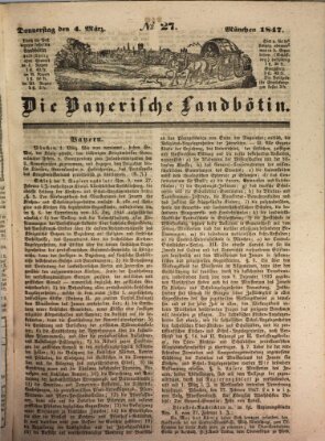 Bayerische Landbötin Donnerstag 4. März 1847