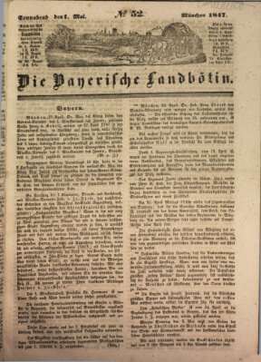 Bayerische Landbötin Samstag 1. Mai 1847