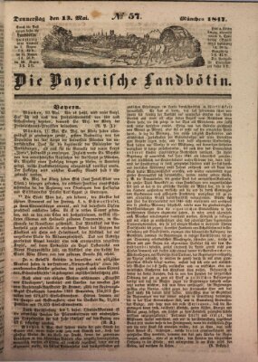 Bayerische Landbötin Donnerstag 13. Mai 1847