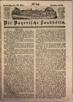 Bayerische Landbötin Donnerstag 27. Mai 1847