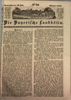 Bayerische Landbötin Donnerstag 10. Juni 1847