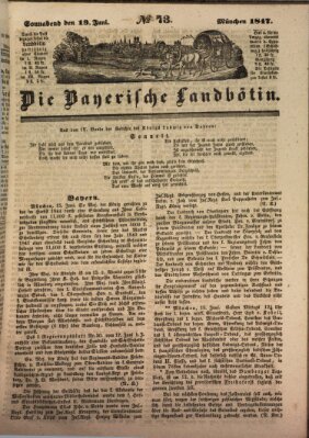 Bayerische Landbötin Samstag 19. Juni 1847