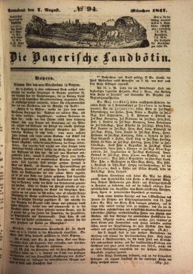 Bayerische Landbötin Samstag 7. August 1847