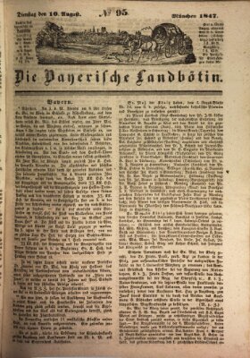 Bayerische Landbötin Dienstag 10. August 1847