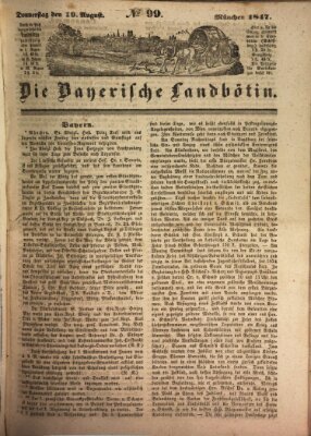 Bayerische Landbötin Donnerstag 19. August 1847