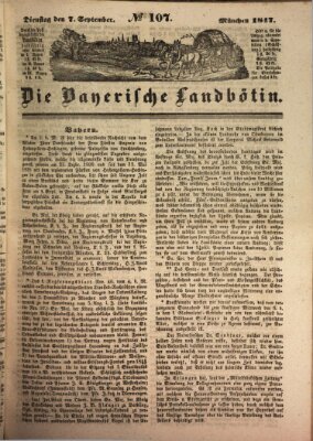 Bayerische Landbötin Dienstag 7. September 1847