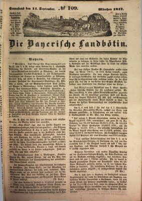 Bayerische Landbötin Samstag 11. September 1847